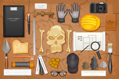 Kimlik marka mockup Arkeoloji için