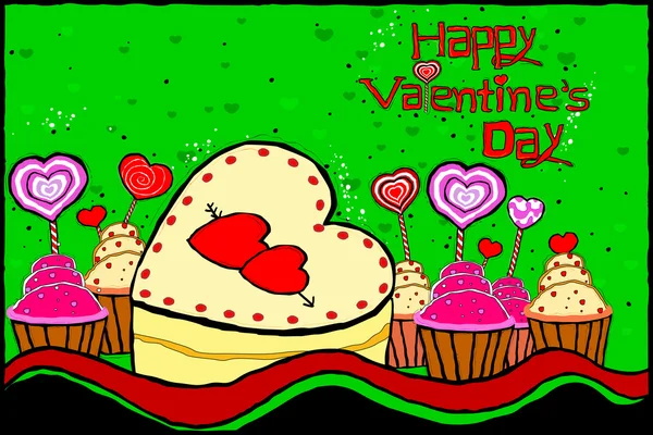 Boldog Valentin-nap ünneplés háttér — Stock Vector