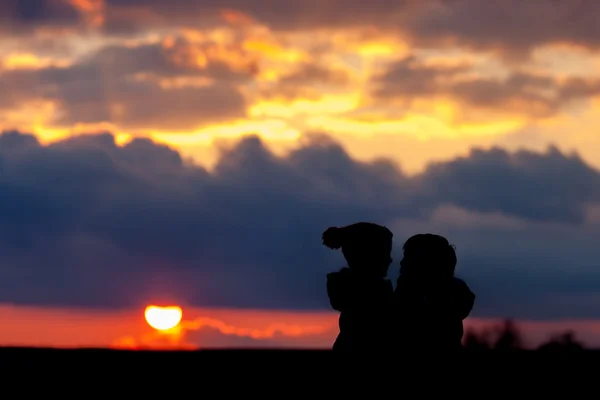 Dos adorables niños, hermanos varones, observando bellos y espléndidos — Foto de Stock