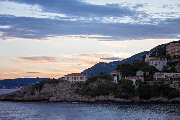 Vedere la malul mării în Riviera Franceză — Fotografie, imagine de stoc