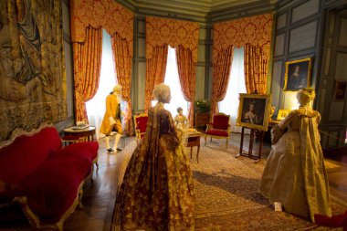 D'Usse, Fransa - 27 Ağustos 2015: D'Usse Kraliyet Kalesi, Loire V