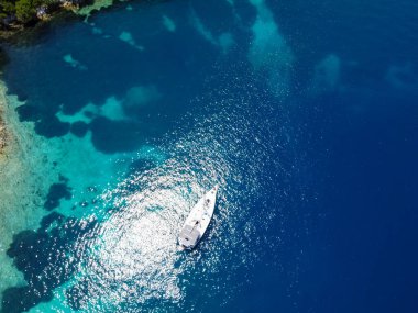 Yukarıdan güzel Yunan adaları manzarası