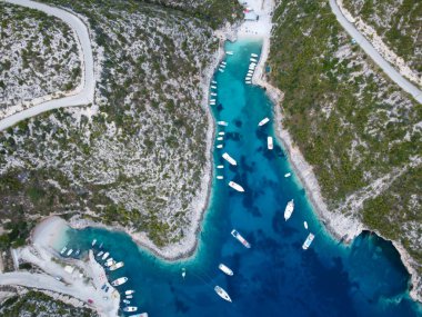 Yukarıdan güzel Yunan adaları manzarası