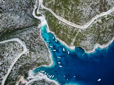 Yukarıdan güzel Yunan adaları manzarası