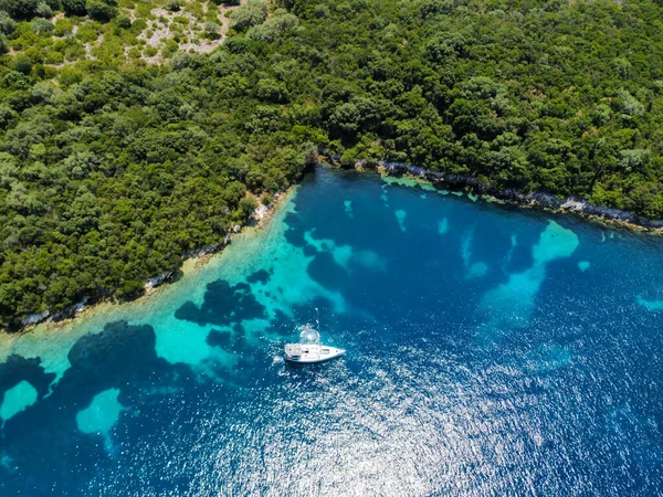 Hermosa Vista Del Paisaje Las Islas Griegas Desde Arriba —  Fotos de Stock