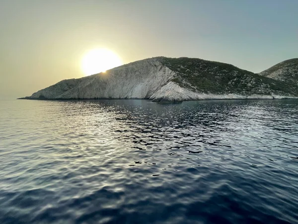 Hermosa Vista Del Paisaje Las Islas Griegas Desde Arriba — Foto de Stock