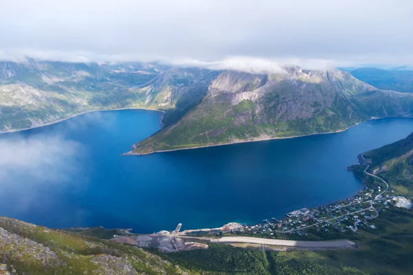 Niesamowity Piękny Krajobraz Przyrody Norwegii Zrobione Drone Lato — Zdjęcie stockowe