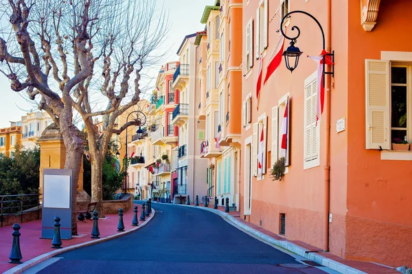 Straat in Monaco dorp in Monaco Monte Carlo — Stockfoto