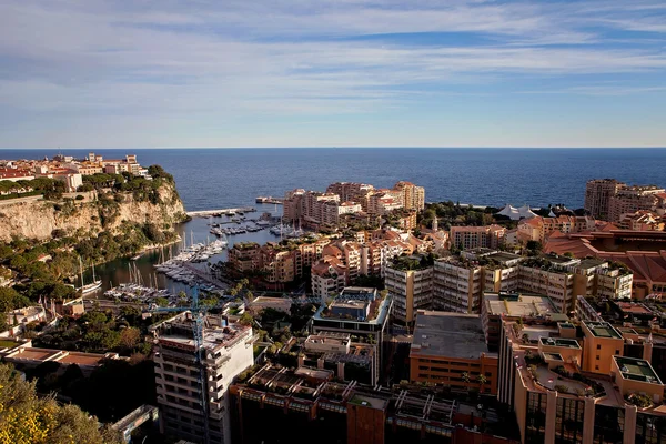 Port de Fontveille panoráma. Monte Carlo. — Stock Fotó