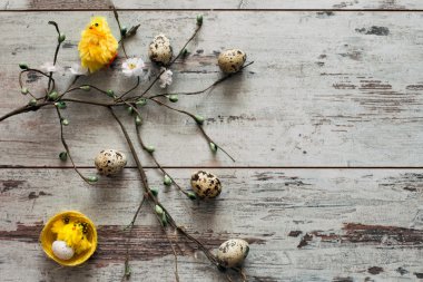 Paskalya yumurtaları çiçek dal 