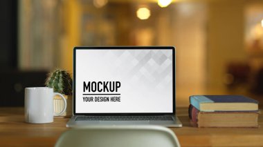 Çalışma masasını laptopla, kitaplarla ve dekorasyonlarla kapatma, kesme yolu