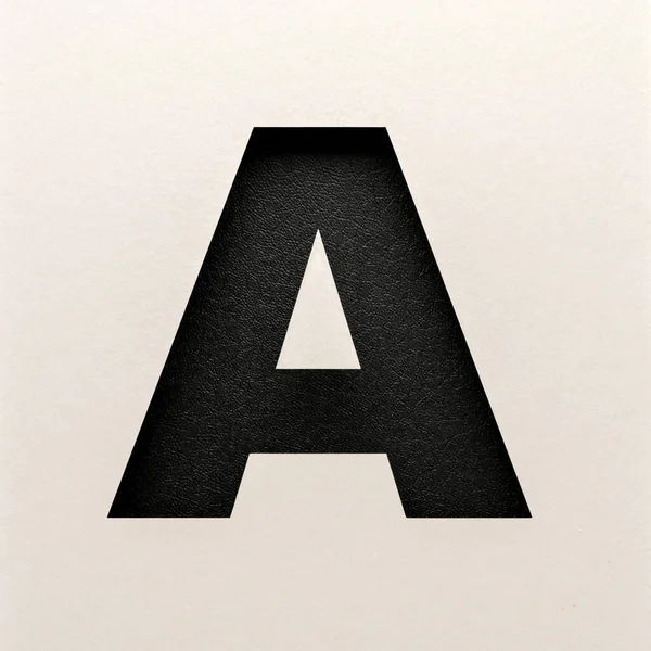 Black Leather Font Design Abstract Alphabet Betűtípus Realistic Typography — Stock Fotó