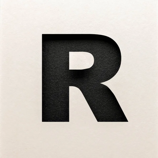 Zwart Leder Lettertype Ontwerp Abstract Alfabet Lettertype Realistische Typografie — Stockfoto