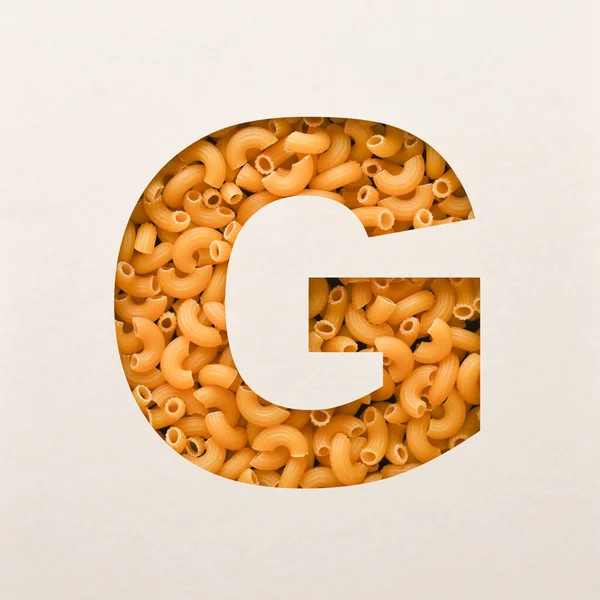 Font Design Abstract Alphabet Font Elve Macaroni Real Food Typography — 스톡 사진