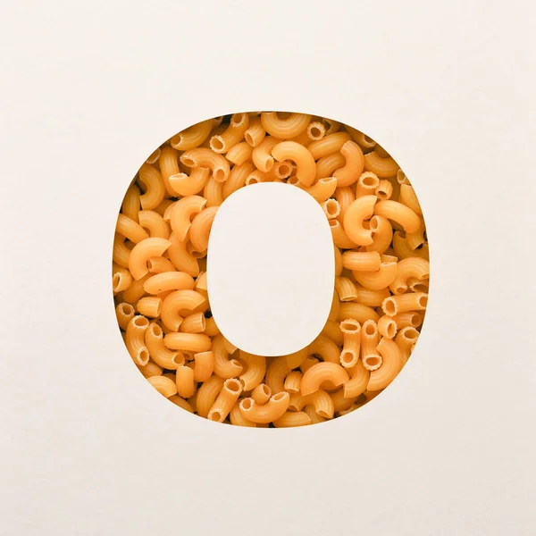 Font Design Abstract Alphabet Font Elve Macaroni Real Food Typography — 스톡 사진