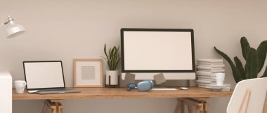 3D görüntüleme, ahşap bilgisayar masalı ev odası bilgisayar, dizüstü bilgisayar, ekipman ve dekorasyon, 3D resim