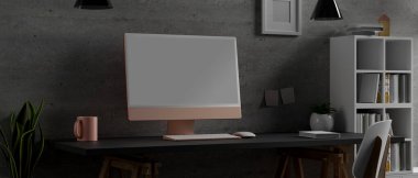 3D görüntüleme, bilgisayar masalı ev odası, kitaplık ya da dolap ve dekorasyon, 3D illüstrasyon