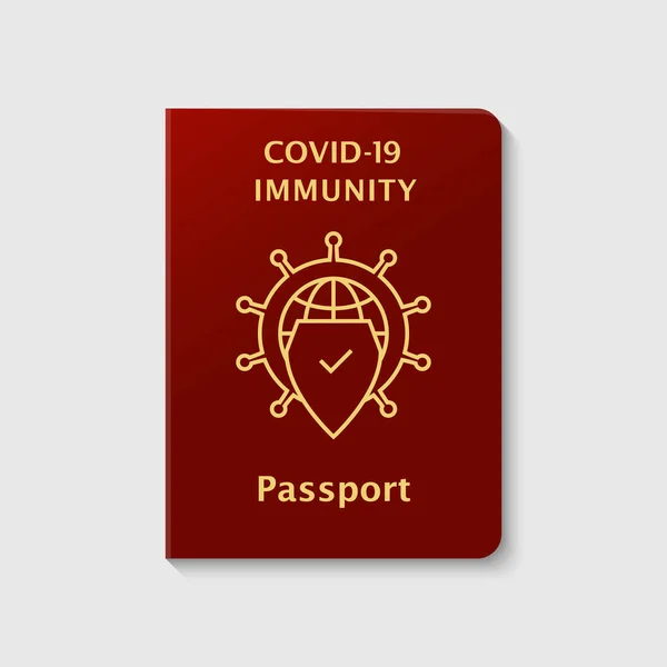 Covid Ασυλία Διαβατήριο Έννοια Πιστοποιητικό Της Ανοσίας Κατά Coronavirus Και — Διανυσματικό Αρχείο