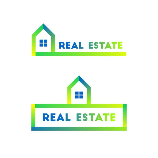 Concetto Logo Immobiliare — Vettoriale Stock