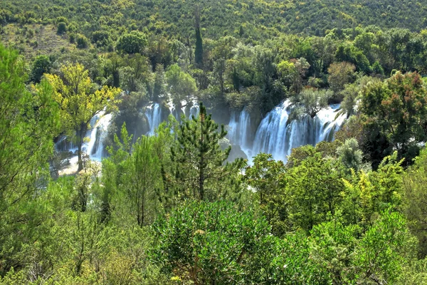 Fossefall i Krawitze i Bosnia-Hercegovina – stockfoto