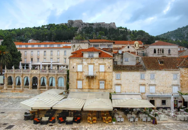 Coffeehouses on Historical Square — Stock Photo, Image