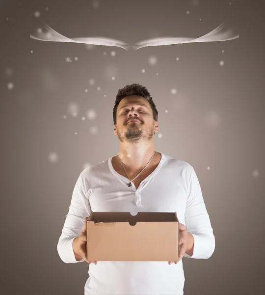 Man is Getting a Gifts from Holy Spirit — Stock Photo, Image