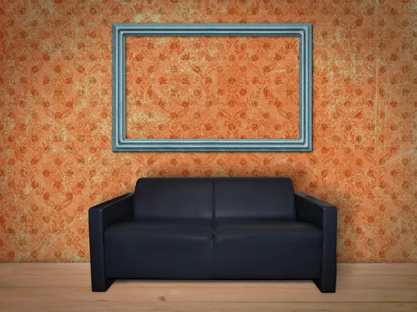Interior Room with Picture Frames — Stock Photo, Image