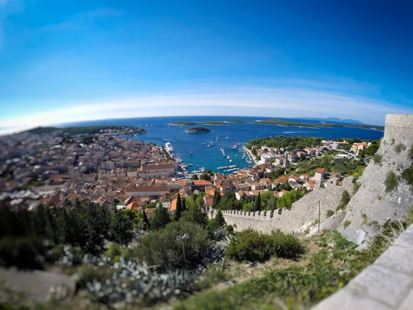 Panorama della città di Hvar — Foto Stock