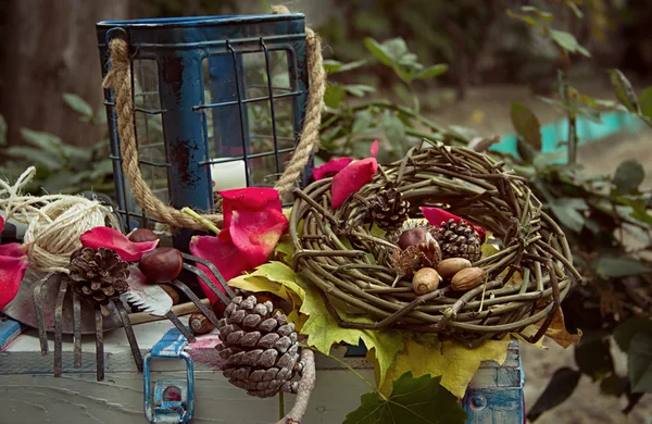 Höstens trädgårdsarbete dekoration — Stockfoto