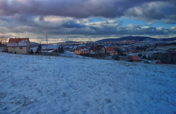 Scena del villaggio invernale — Foto Stock