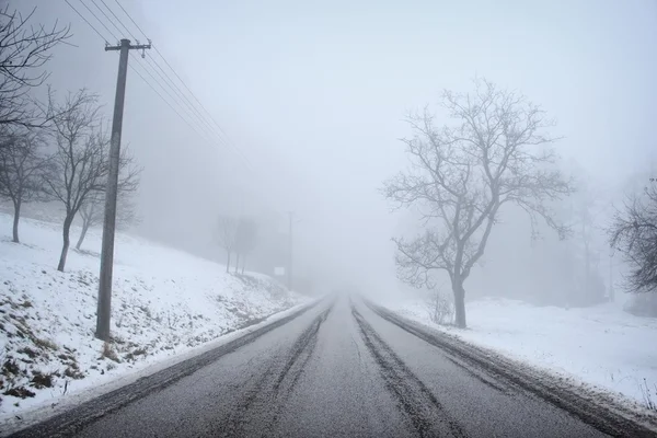 Foggy Road in Void — Foto Stock