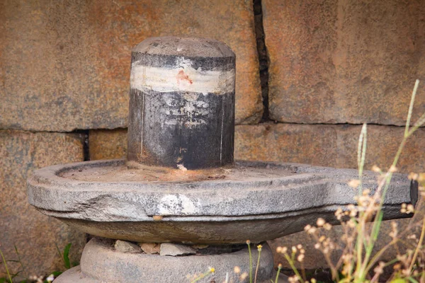 Shiva Lingam (statue of lord shiva) in an ancient temple in Avani, Karnataka, India