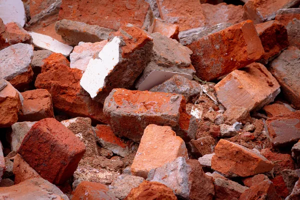 Vista Superior Destroços Edifício Demolido Edifício Destruído Para Reconstrução — Fotografia de Stock