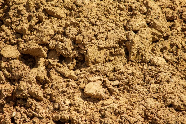 Vista Solo Argiloso Escavado Antes Cultivo — Fotografia de Stock