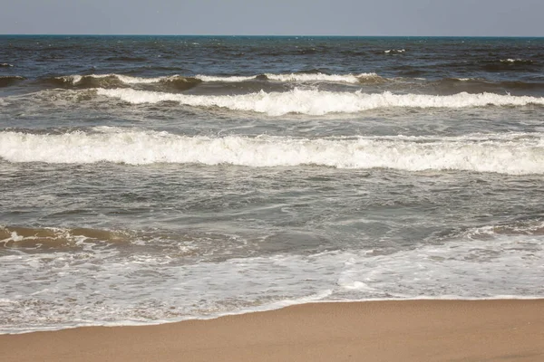 Beautiful View Waves Bay Bengal Kovalam Beach Chennai India Stock Image