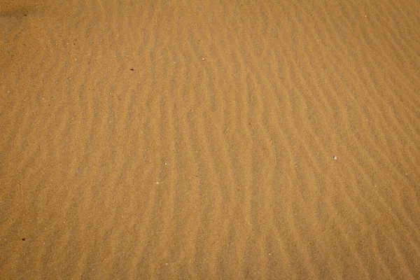 Över Fin Strand Sand Med Våg Design Som Orsakas Vind — Stockfoto