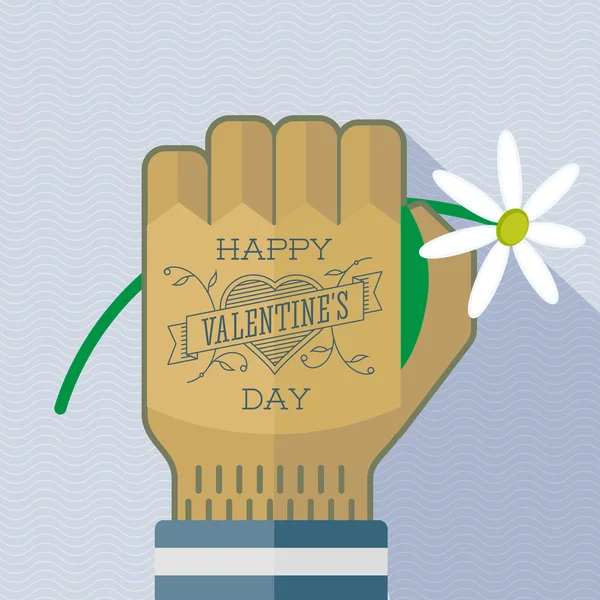 Happy Valentine's Day tatoeage greating kaart — Stockvector