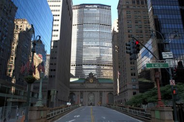 MetLife Building, view from the South Park Avenue, New York, NY, USA - August 18, 2020 clipart