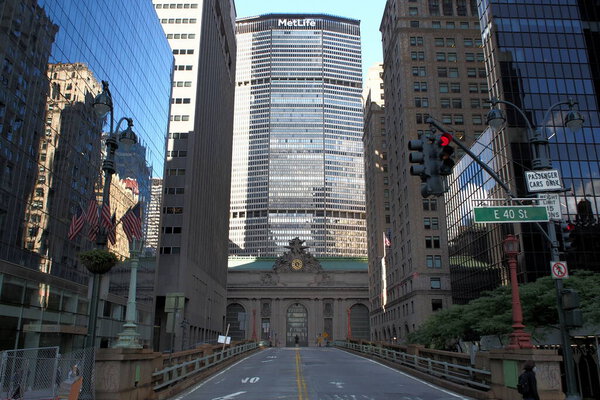 MetLife Building, view from the South Park Avenue, New York, NY, USA - August 18, 2020