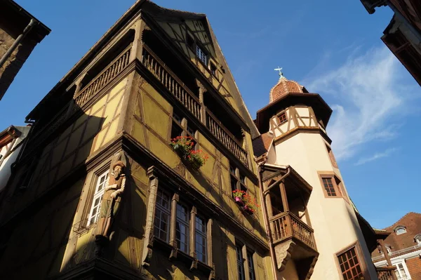 Maison Pfister Icônica Casa Renascentista Construída 1537 Detalhe Fachada Colmar — Fotografia de Stock