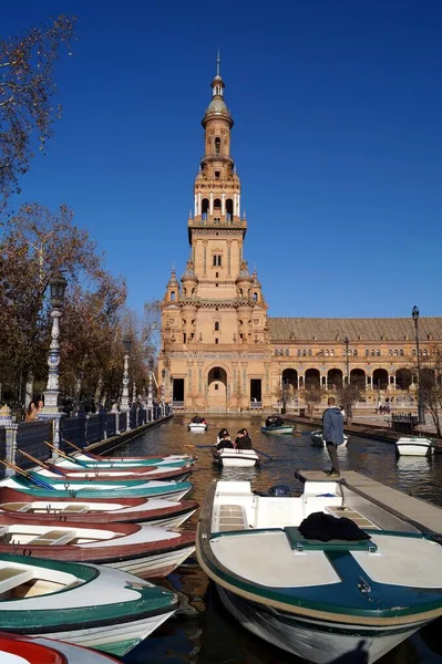 Nordturm Des Spanischen Platzes Erbaut 1928 Für Die Iberoamerikanische Ausstellung — Stockfoto