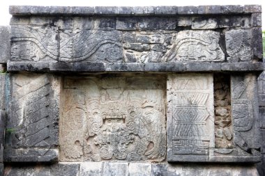 Plataforma de Venus, Chichen-Itza, Yucatan, Meksika - 30 Eylül 2020