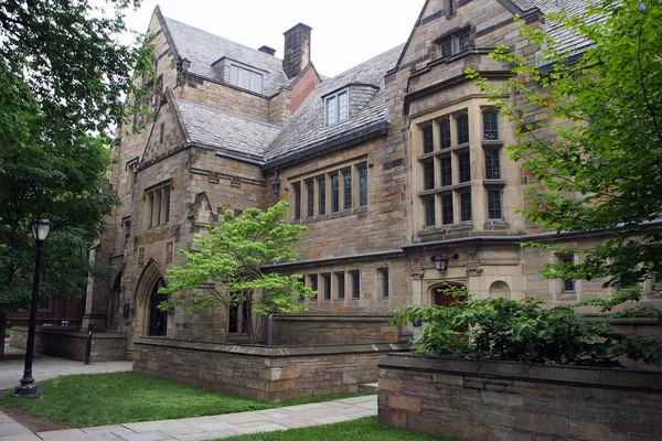 Edifício Reavivamento Gótico Campus Universidade Yale New Haven Eua Maio — Fotografia de Stock