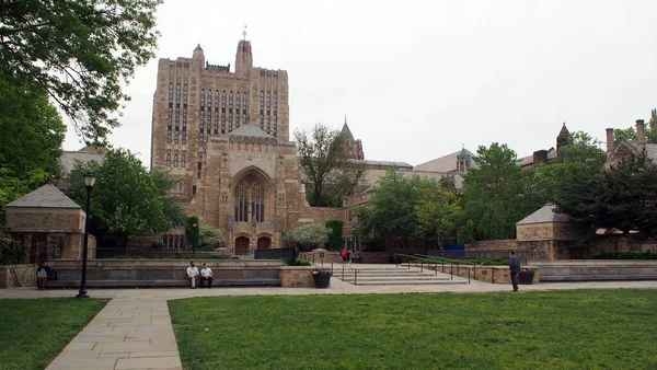 Sterling Memorial Library Sml Edifício Principal Sistema Biblioteca Universidade Yale — Fotografia de Stock