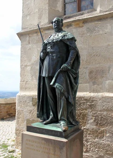 Hohenzollern Kastély Porosz Uralkodóinak Szobrai Hohenzollern Kastélyban Friedrich Wilhelm Poroszország — Stock Fotó
