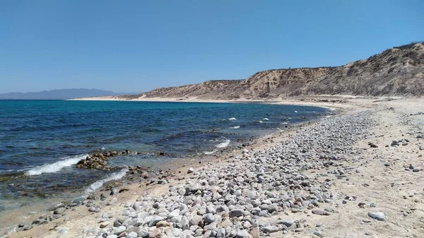 Pobřežní Krajina Ventana Bay Kamenité Lemované Horké Prameny Pláži Playa — Stock fotografie