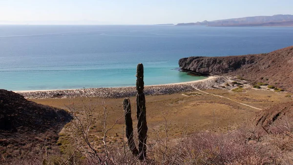 Playa Escondida Břehu Kortského Moře Isla Espirito Santo Obzoru Pichilinque — Stock fotografie