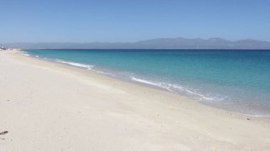 Cortes Denizi kıyısındaki sahil, Punta Arena de La Ventana, BCS, Meksika - 1 Mayıs 2021