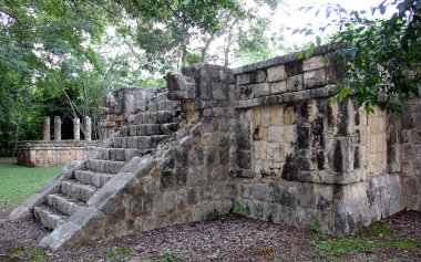 El Osario 'daki Venüs Platformu, Chichen-Itza, Yucatan, Meksika - 30 Eylül 2020