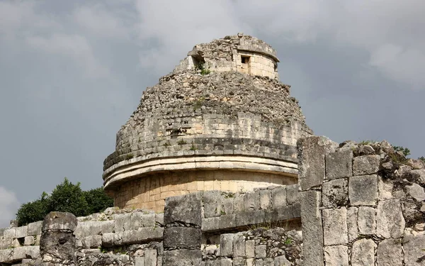 El Caracol Kulesi, Gözlemevi, Chichen-Itza, Yucatan, Meksika - 30 Eylül 2020
